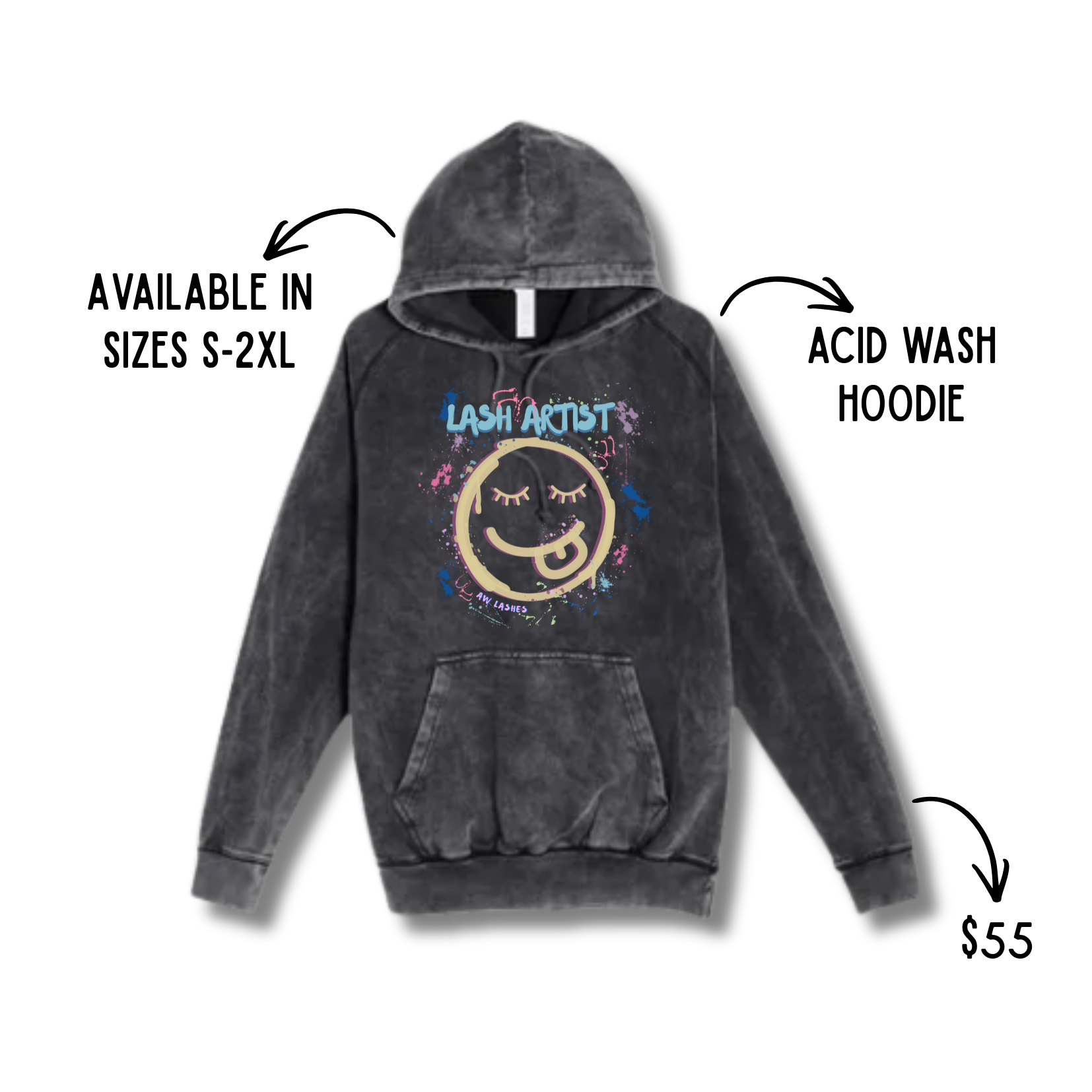 Lash Artist Splatter Hoodie