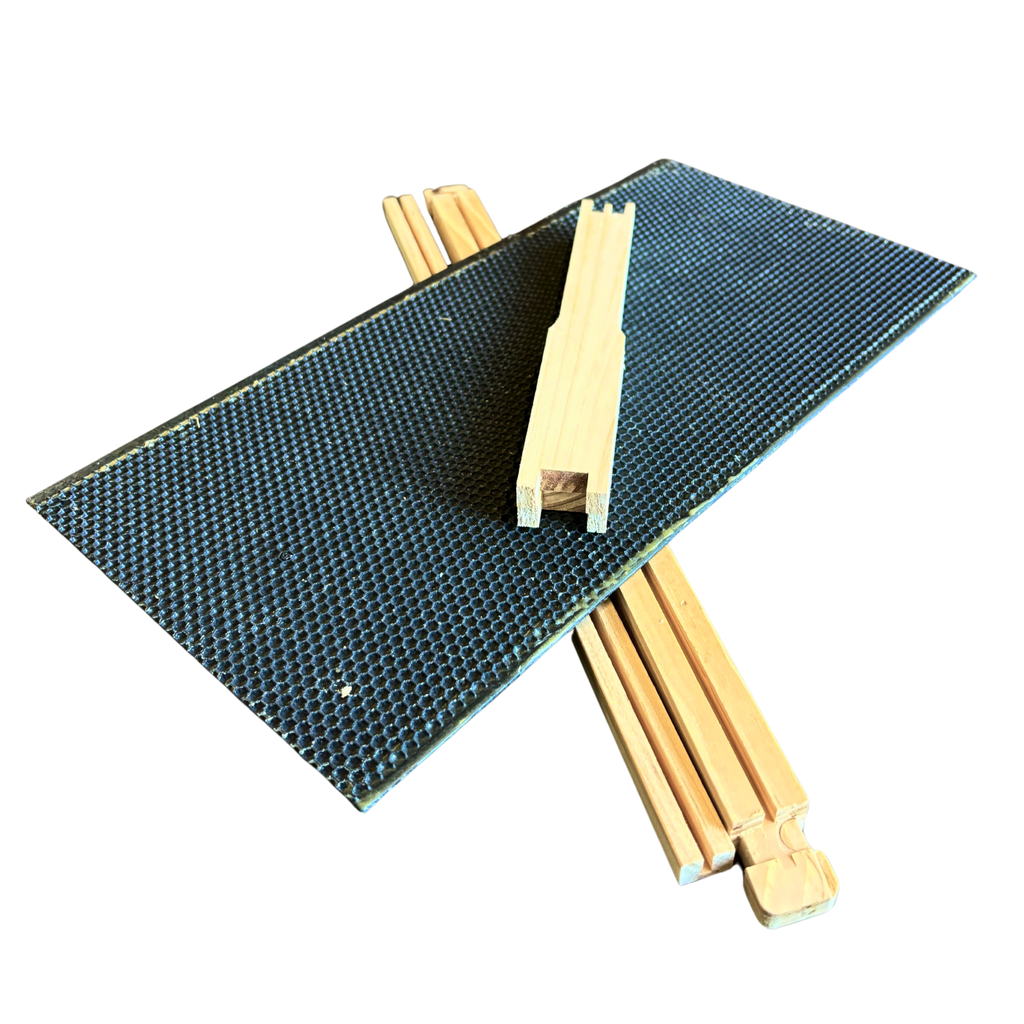 Deep 9 1/8-Inch Langsroth Frame, Grooved Top / Grooved Bottom With Double Wax Foundation